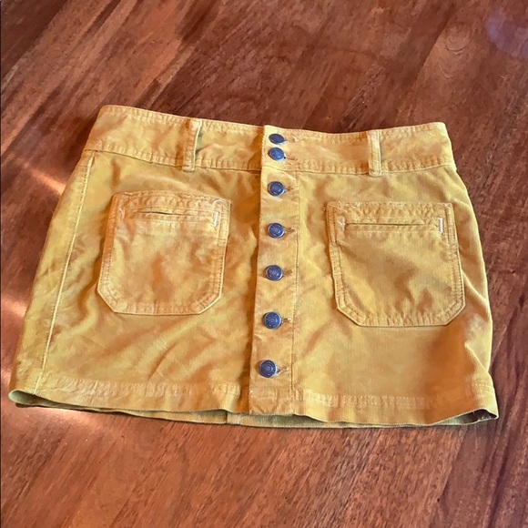 We The Free Dresses & Skirts - We the Free Yellow Corduroy Skirt